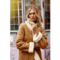 Noelia Faux Sheepskin Coat, Mid-Length