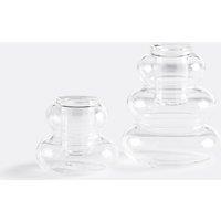 Hadi Set of 2 Transparent Glass Candle Holders