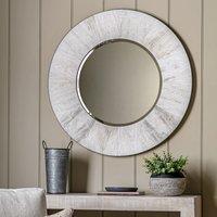 90cm Witham Grey Round Mirror