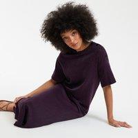 Sequined Maxi Shift Dress with Short Sleeves