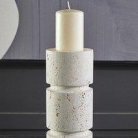 30cm Tibor Travertine Candle Holder
