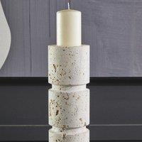 32cm Tibor Travertine Candle Holder