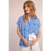 Printed Short Sleeve Blouse