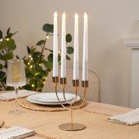 20.5cm Gold 4-Arm Candle Holder