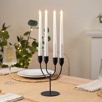 20.5cm Black 4-Arm Candle Holder