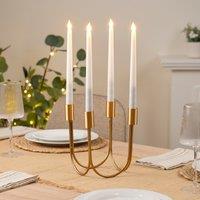 18.5cm Gold Chandelier-Style Candle Holder