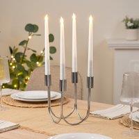 18.5cm Silver Chandelier-Style Candle Holder