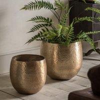 Set of 2 Cradley Metal Planters