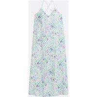 Maxi Dress with Fine Straps, Graphic Print