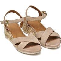 Ischia Corda Wedge Sandals, Leather