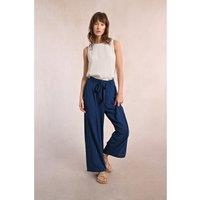 Wide Leg Trousers with Tie-Waist