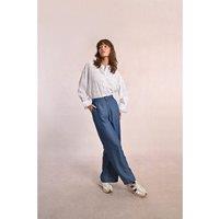 Wide Leg Denim Trousers