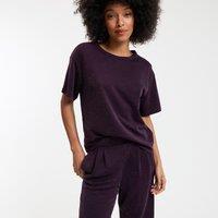 Sequined Crew Neck T-Shirt with Short Sleeves