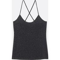 Iridescent Mesh Vest Top with Shoestring Straps