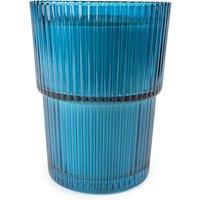 Large Garden Blooms Ridged Glass Candle