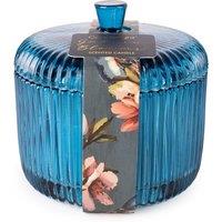 Ridged Glass Garden Bloom Candle with Lid