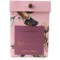 Small Garden Blooms Ridged Glass Candle