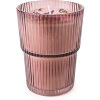 Large Garden Blooms Ridged Glass Candle