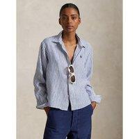 Striped Linen Shirt with Long Sleeves