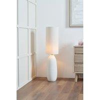 White Vintage Textured Ceramic Floor Lamp