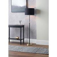 Black and Gold Metal Rise and Fall Floor Lamp