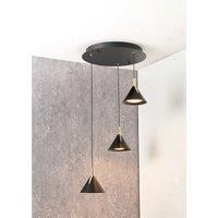 Matt Black and Gold Multi Drop LED Pendant