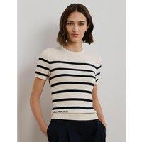 Striped Cotton Mix Jumper with Short Sleeves