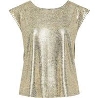 Short Sleeve T-Shirt with Back V-Neck