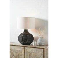 Black Rattan Table Lamp