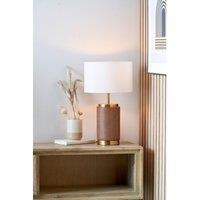 Wood Effect Ceramic Table Lamp