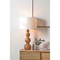 Brown Oiled Finish Mango Wood 3 Ball Design Table Lamp Base