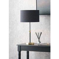 Black and Gold Metal Rise and Fall Table Lamp