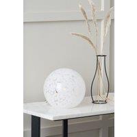 Speckled White Glass Spherical Table Lamp