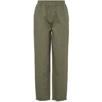 Straight-Leg Fringed Trousers with High Waist
