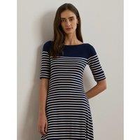 Striped Flared Midi Dress