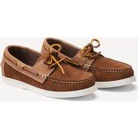 Kids Lace-Up Boat Loafers in Leather