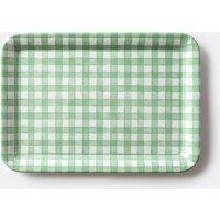 Gingham Print Rectangular Tray, Acelie