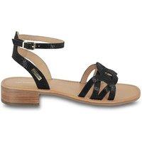 Hireen Leather Sandals with Small Heel