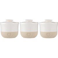 Set of 3 Rustic Charm Storage Jars