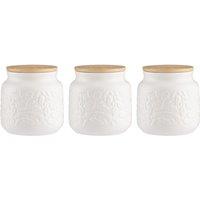 Set of 3 Acorn Tea Coffee Sugar Cannisters