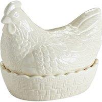Cream Hen Nest Egg Storage