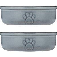 Set of 2 Reactive Glaze Pet Bowls 15cm