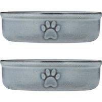 Set of 2 Reactive Glaze Pet Bowls 13cm