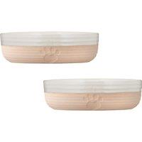Set of 2 Heart Paw Pet Bowls 13cm