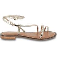 Hatrio Toe Post Sandals in Leather with Flat Heel