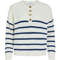 Striped Jumper with Button-Down Collar