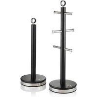 Serenity 6-Mug Tree & Kitchen Roll Holder Set