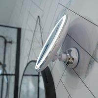 Rechargeable LED 5x Magnified Suction Mirror