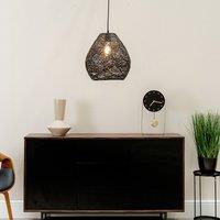 Handmade Black Paper Rope Easy Fit Pendant Shade