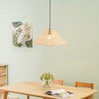 Harlow Wavy Natural Rattan Easy Fit Pendant Shade